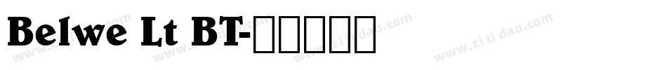Belwe Lt BT字体转换